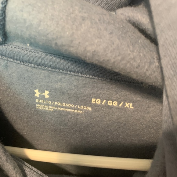 NW- Ladies Under Armour Hoodie Sweatshirt XL  blue gray (Never Worn) - Picture 3 of 3